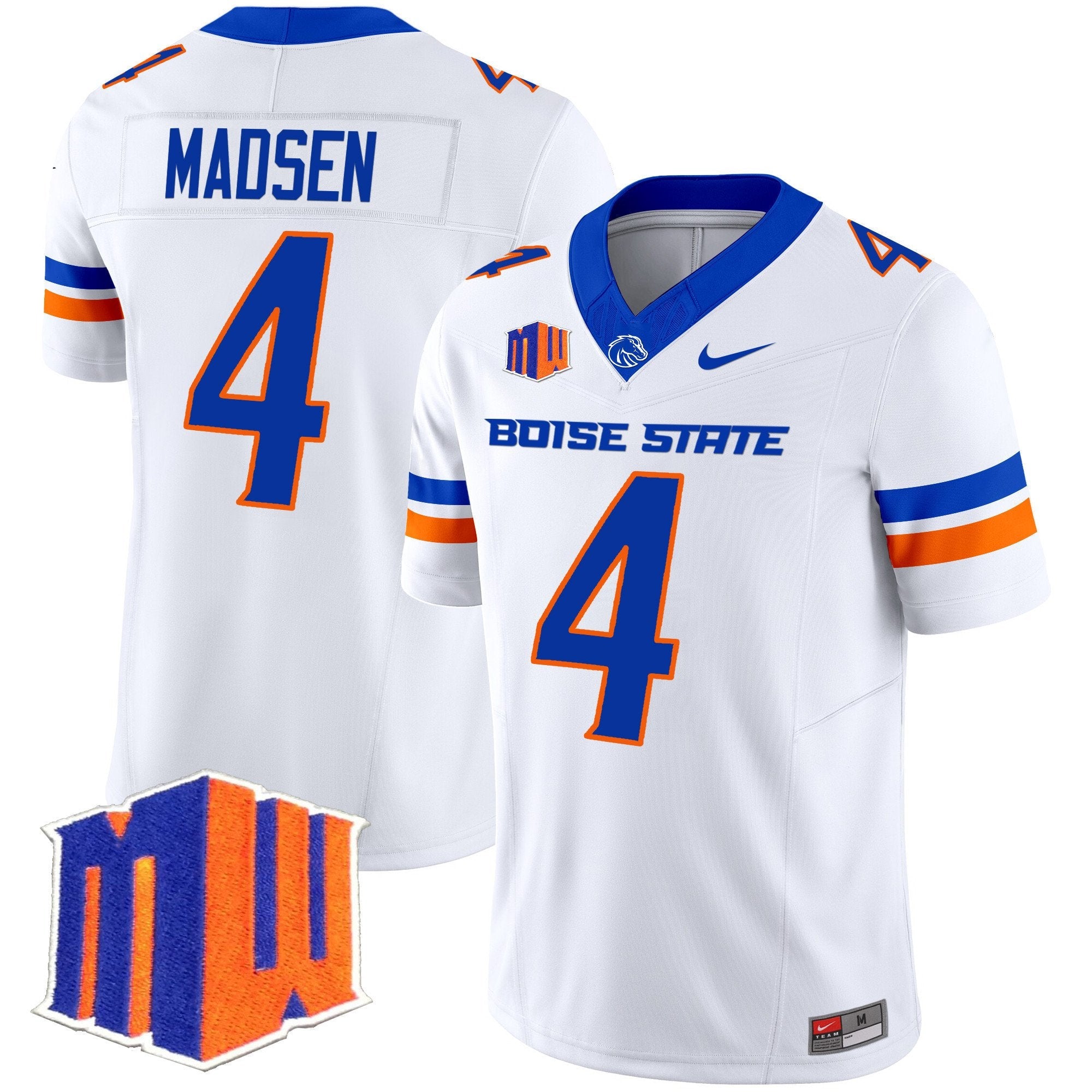 Maddux Madsen Jersey #4 Boise State Broncos 2025 Vapor Stitched White