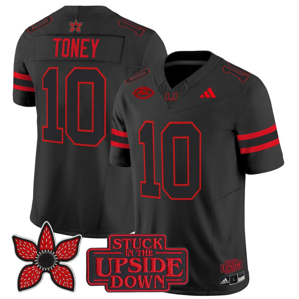 Malachi Toney Jersey #10 Miami Hurricanes Stranger Things Edition Vapor Stitched