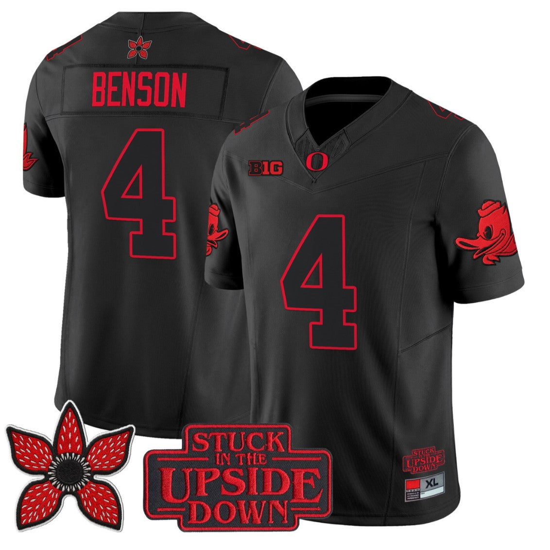 Malik Benson Jersey #4 Oregon Ducks Stranger Things Edition Limited Stitched