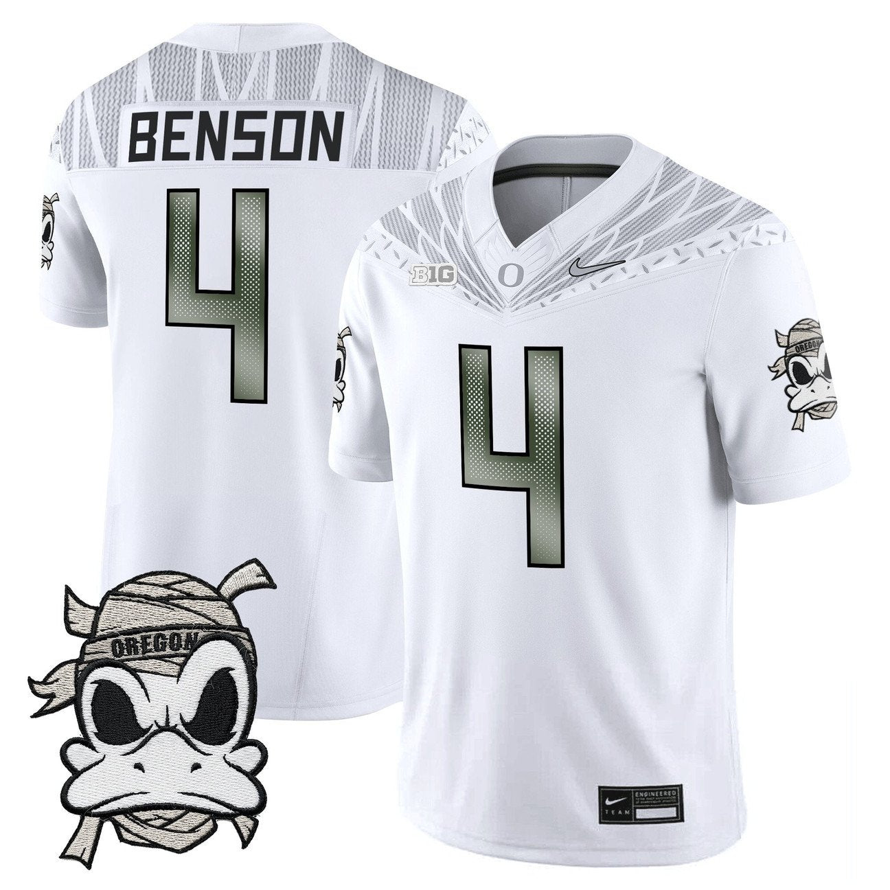 Malik Benson Jersey #4 Oregon Ducks 2025 Mummy Duck Vapor Limited Stitched