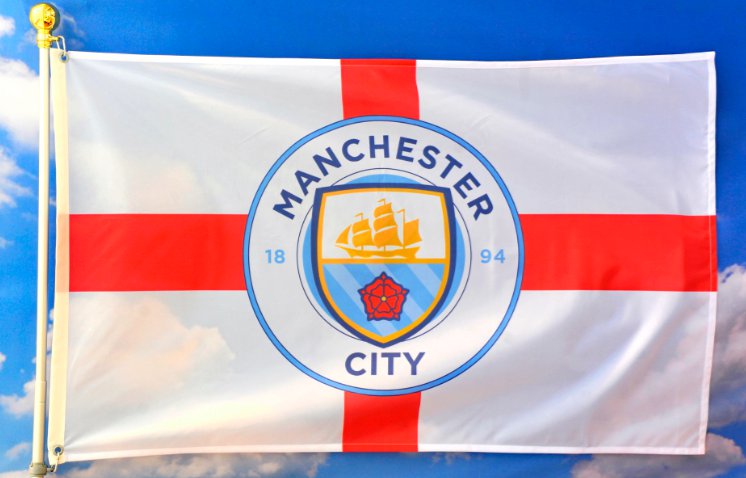 Manchester City Football Club Flag 3x5ft Banner Polyester
