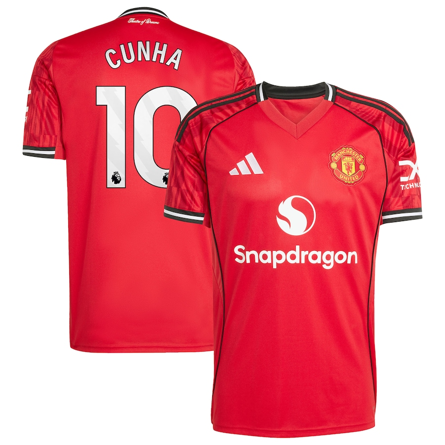 Manchester United Home 2025-26 CUNHA 10 Match Jersey – Red