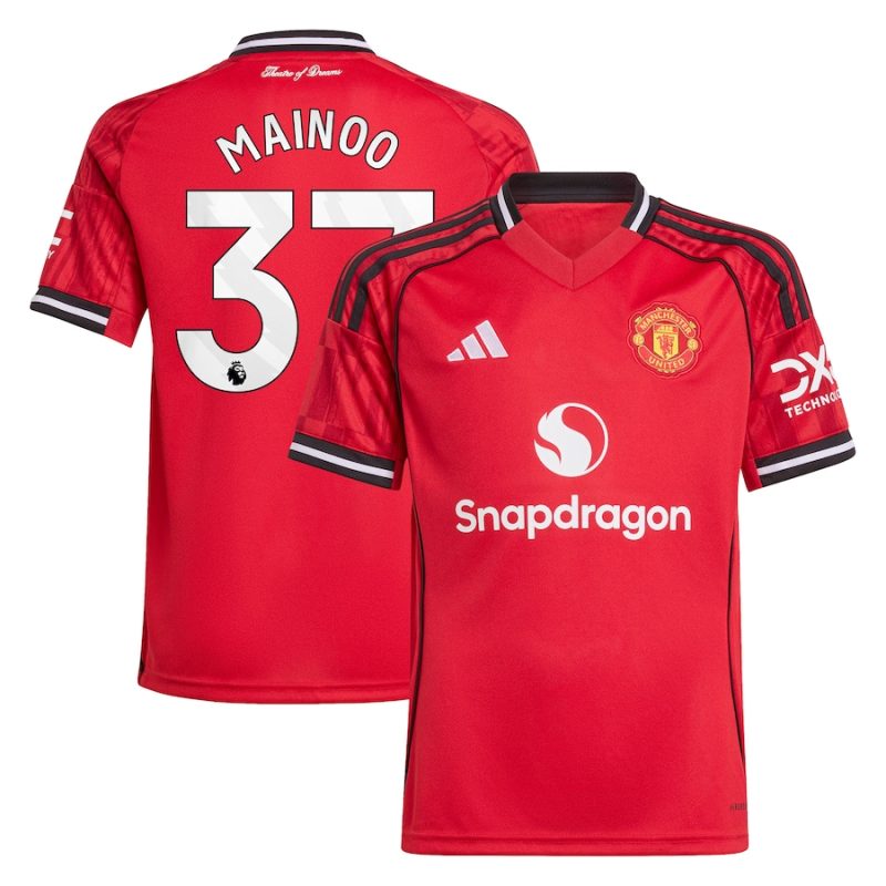 Manchester United Home 2025-26 MAINOO 37 Match Jersey – Red