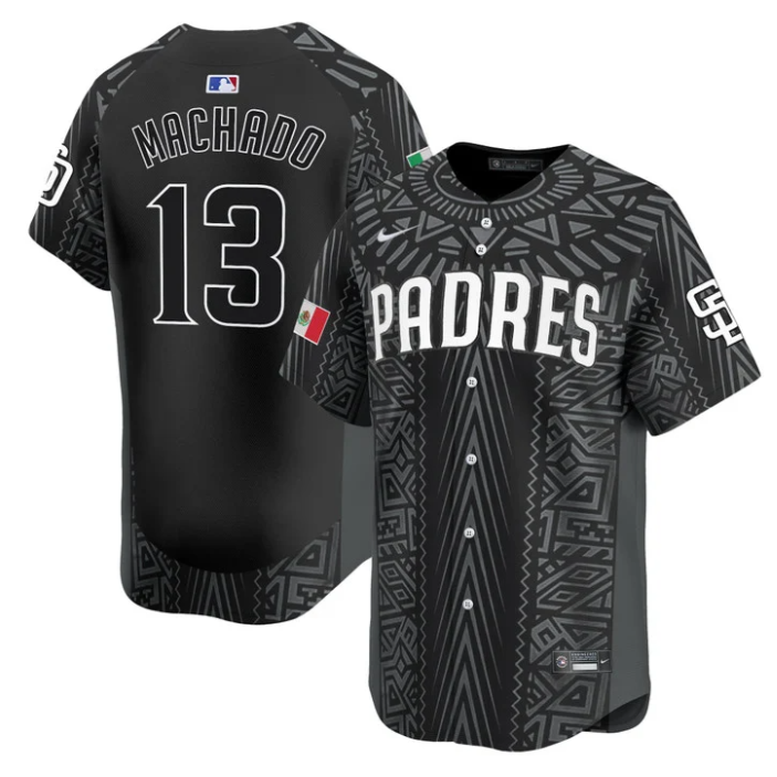 Manny Machado Jersey #13 San Diego Padres 2025 Mexican Heritage Vapor Limited Stitched