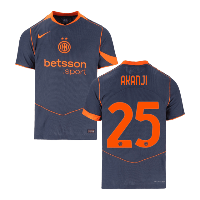 Manuel Akanji 25 Inter Milan 2025-26 Third Match Jersey – Gray