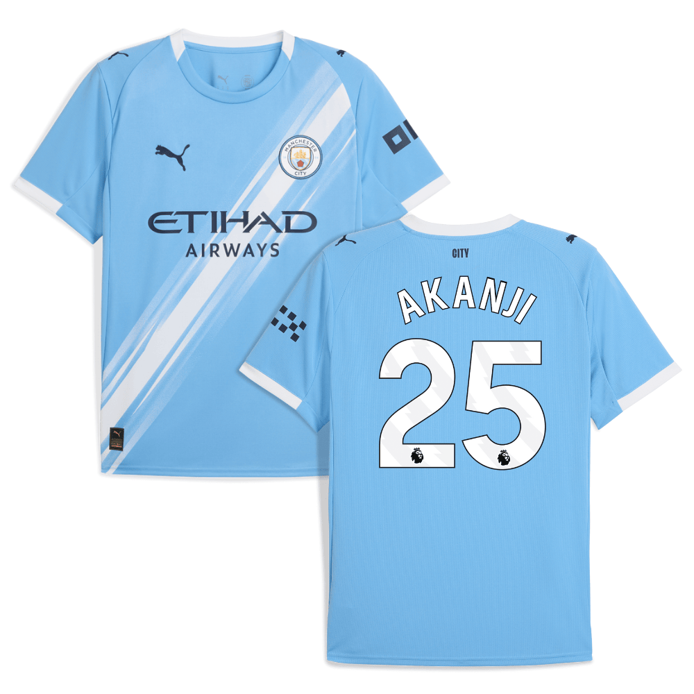 Manuel Akanji 25 Manchester City 2025-26 Home Men Jersey – Sky Blue