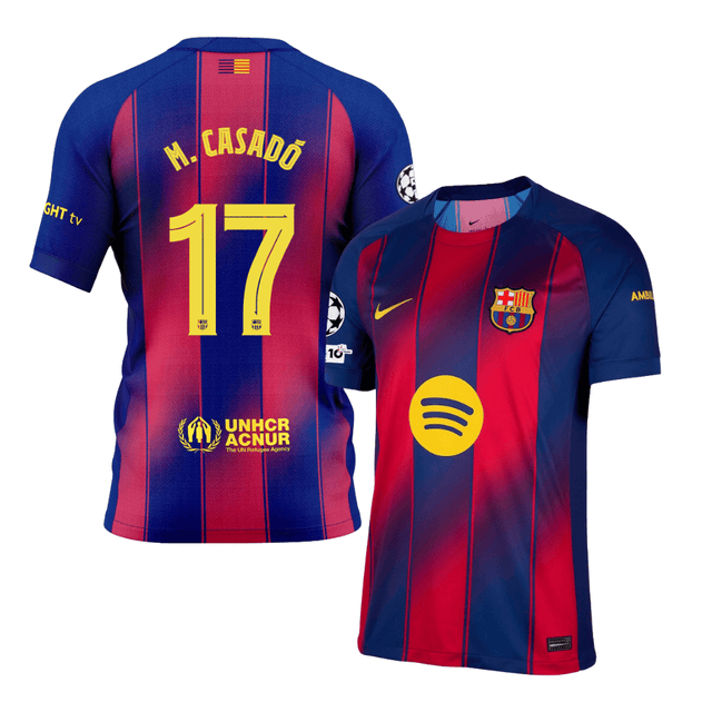 Marc Casado 17 Barcelona 2025-26 Home Jersey – Scarlet