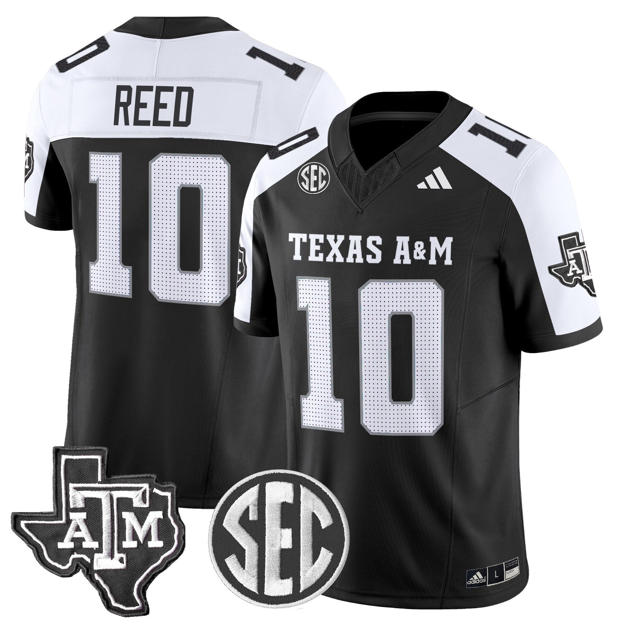 Marcel Reed Jersey #10 Texas A&M Aggies 2025 Vapor Stitched Black Alternate