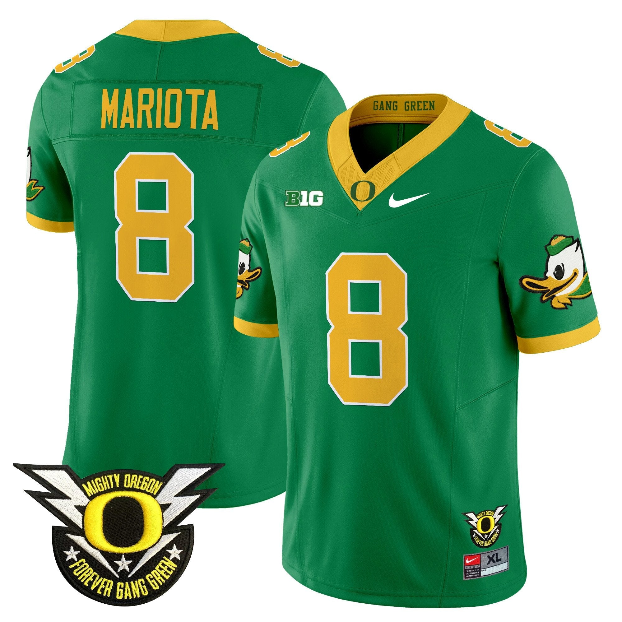 Marcus Mariota Jersey #8 Oregon Ducks 2025 Vapor Limited V2 Stitched Green