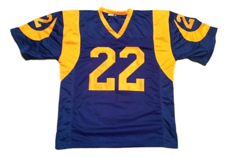 Marcus Peters CUSTOM STITCHED Unsigned Football Jersey Blue