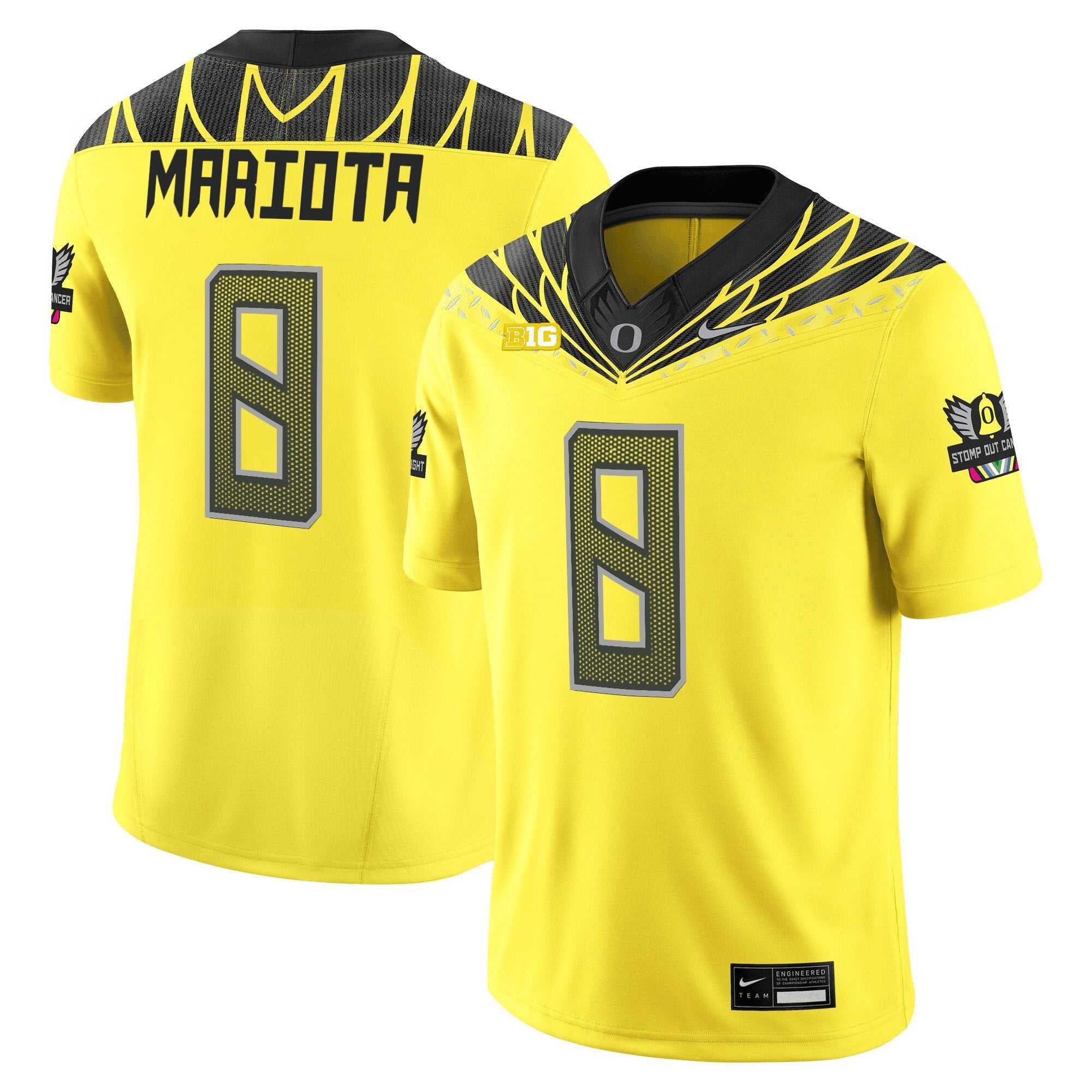 Marcus Mariota Jersey #8 Oregon Ducks 2025 Vapor Limited V2 Stitched Yellow