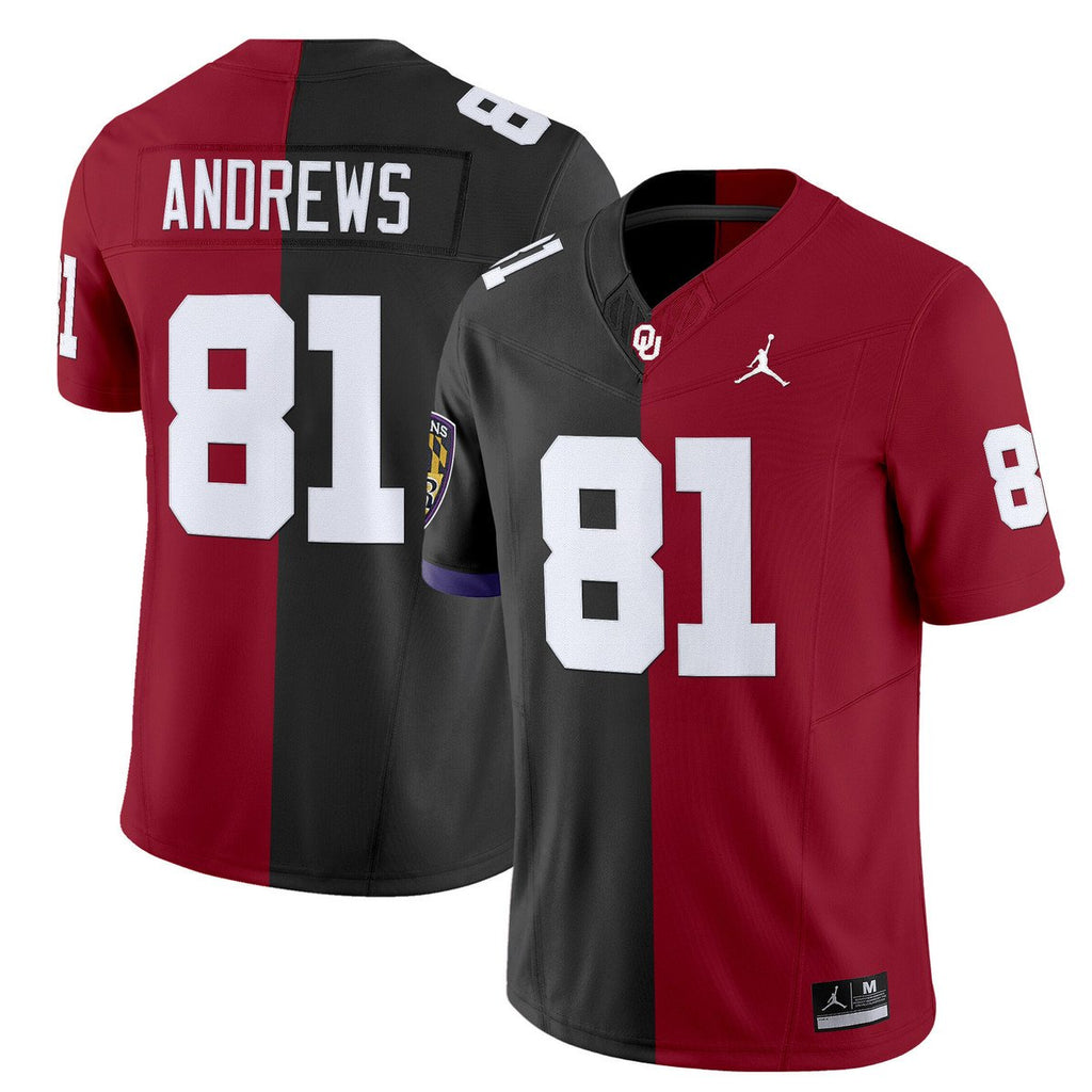 Mark Andrews Jersey #81 Oklahoma Sooners Split Vapor Limited Stitched