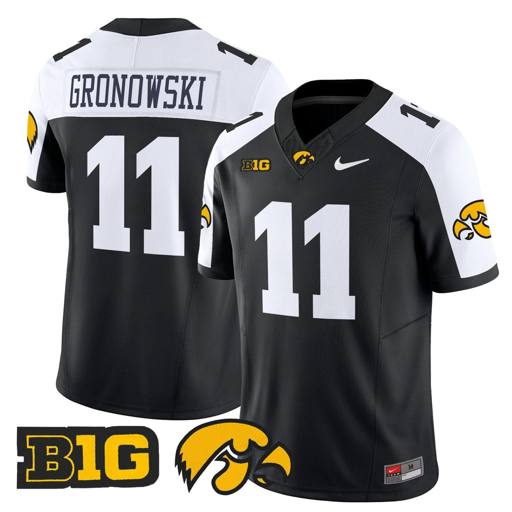 Mark Gronowski Jersey #11 Iowa Hawkeyes 2025 Limited Stitched Black Alternate