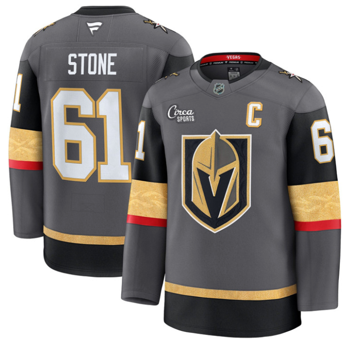 Mark Stone Jersey #61 Vegas Golden Knights Premium Stitched Gray