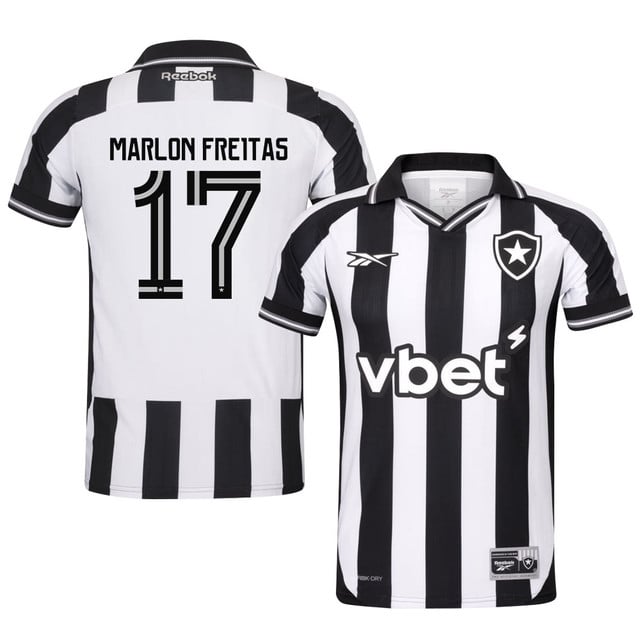 Marlon Freitas #17 Botafogo 2025-26 Home Jersey – Black White