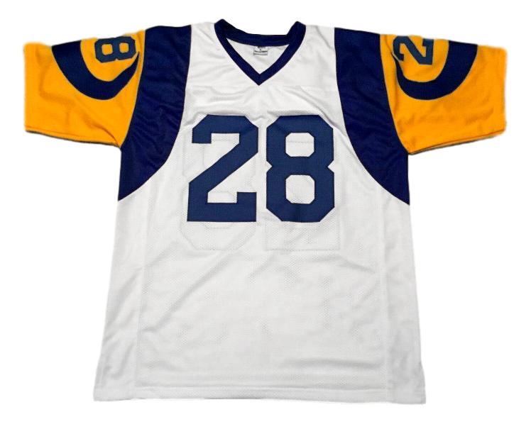 Marshall Faulk CUSTOM STITCHED Unsigned Football Jersey White