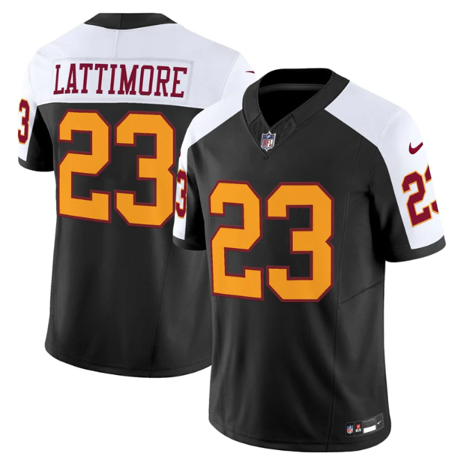 Marshon Lattimore Jersey #23 Throwback Vapor Limited All Stitched Black Alter