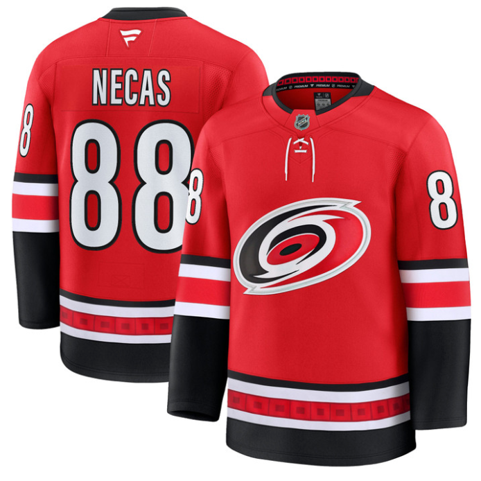 Martin Necas Jersey #88 Carolina Hurricanes Premium All Stitched Red