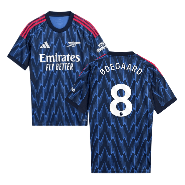 Martin Ødegaard #8 Arsenal 2025-26 Away Men Jersey – Blue