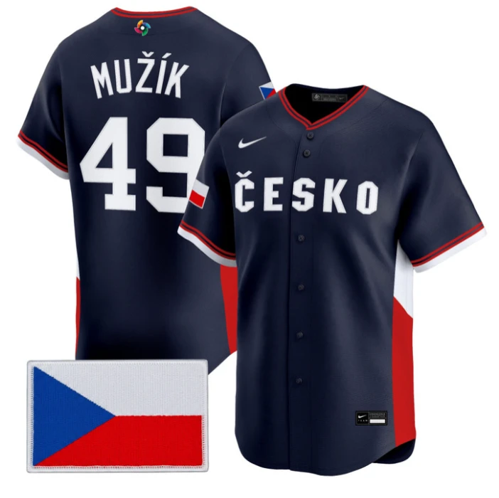 Martin Mužík Jersey #49 Team Czechia 2026 World Baseball Stitched