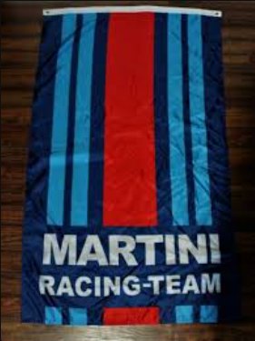 Martini Racing Team Blue Flag Vertical 3X5 Ft Polyester Banner USA 90x150cm
