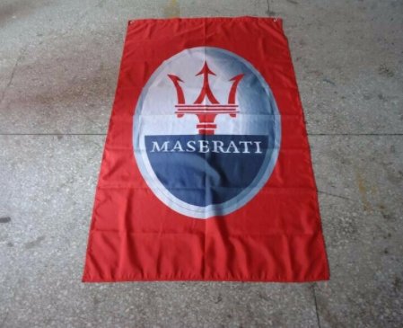 Maserati Flag Car Racing Vertical 3X5 Ft Polyester Banner USA 90x150cm
