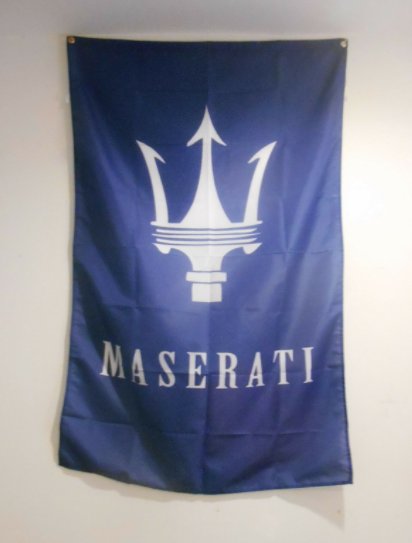 Maserati Flag Man Cave Racing Vertical 3X5 Ft Polyester Banner USA 90x150cm