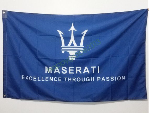 Maserati Racing Flag Blue 3X5 Ft Polyester Banner USA 90x150cm