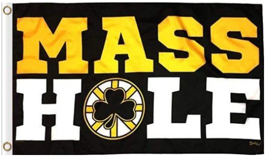 Mass Hole Black and Gold Flag 3X5Ft Polyester Digital Print Banner USA