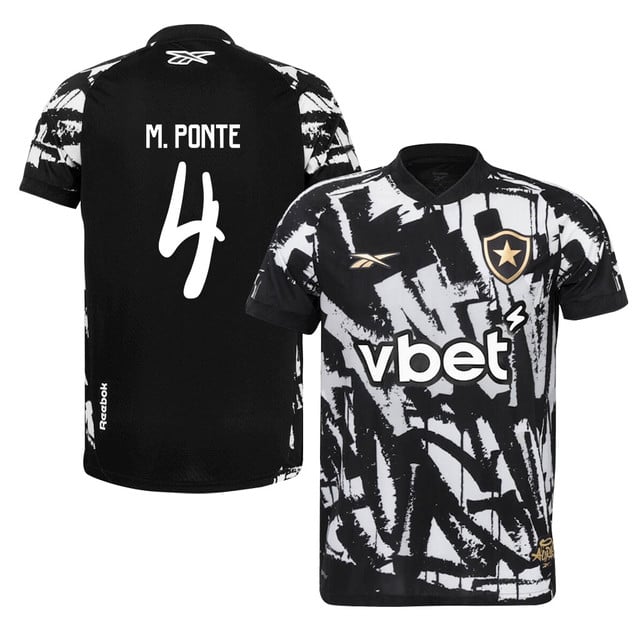 Mateo Ponte #4 Botafogo 2025-26 Fourth Jersey – Black