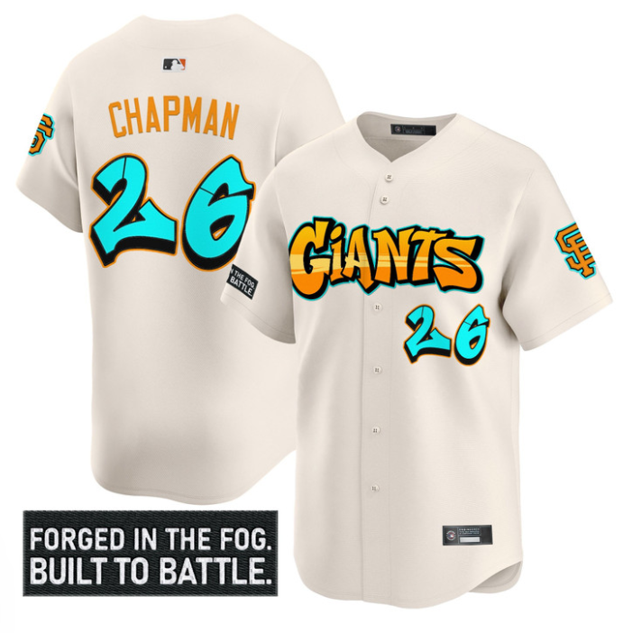 Matt Chapman Jersey #26  San Francisco Giants Graffiti Fog City Drop Cream