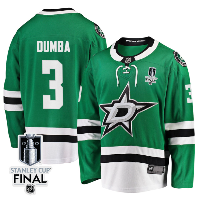 Matt Dumba 3 Dallas Stars 2025 STANLEY CUP Final Patch Home Men Jersey Black