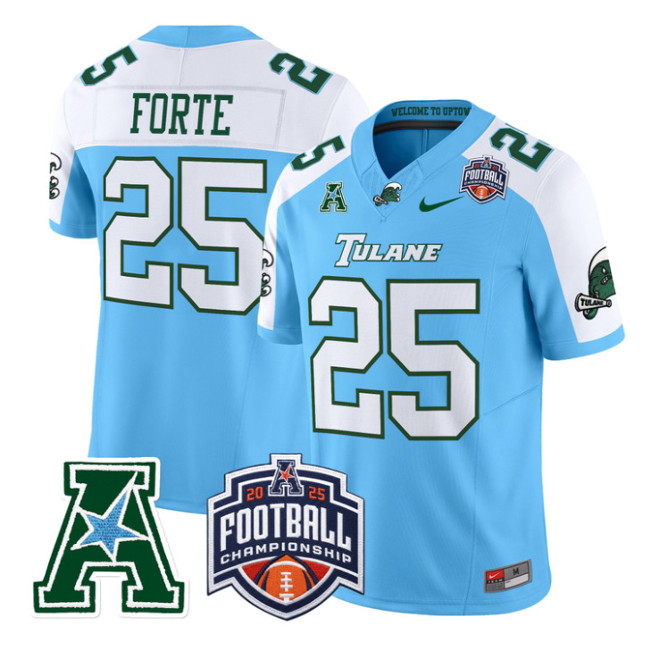 Matt Forte Jersey #25 Tulane Green Wave 2025 AAC Championship Stitched