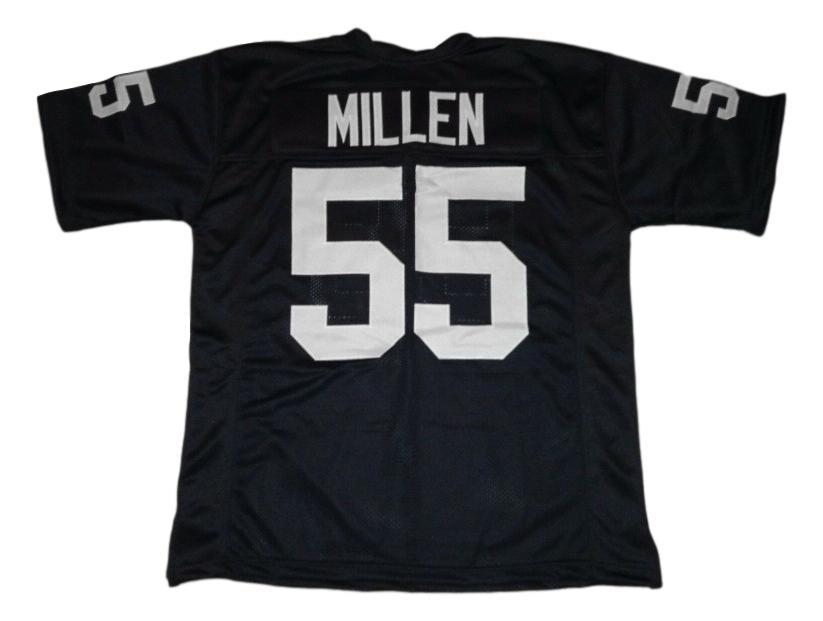 Matt Millen CUSTOM STITCHED Unsigned Football Jersey Black