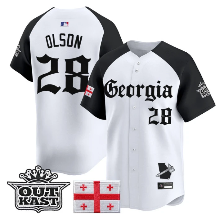 Matt Olson Jersey #28 Atlanta Braves Georgia Outkast Gothic Stitched