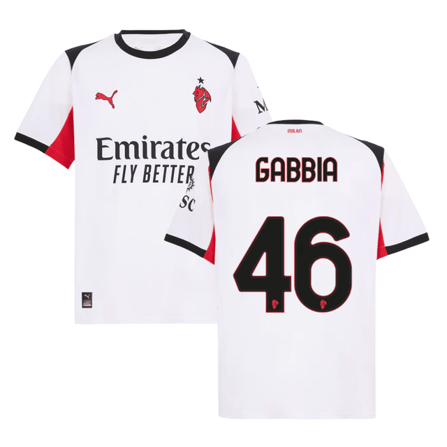 Matteo Gabbia 46 AC Milan 2025-26 Away Men Jersey – White