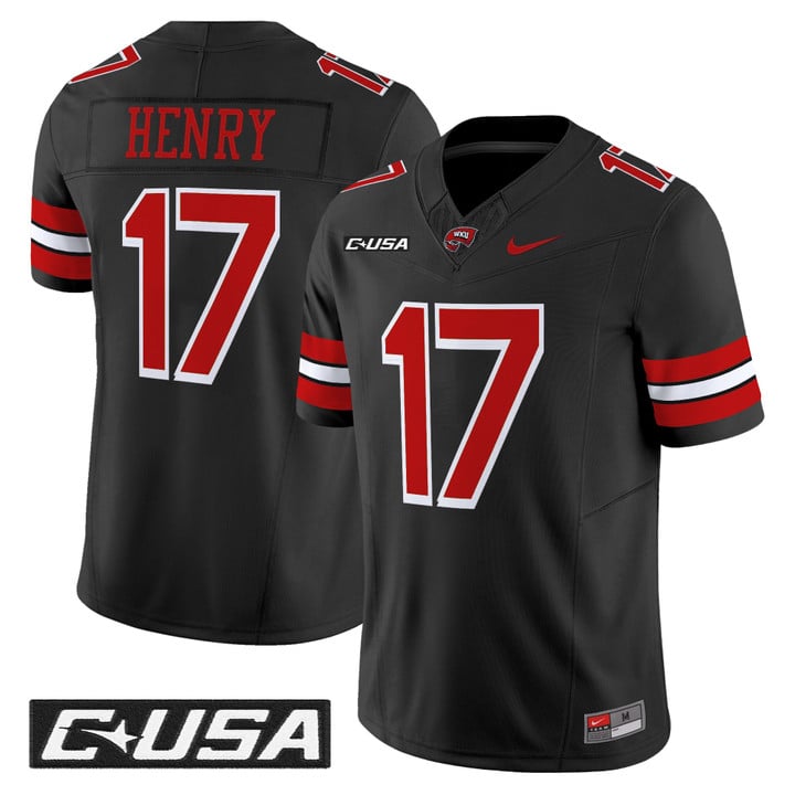 Matthew Henry Jersey #17 Western Kentucky Hilltoppers 2025 Stitched