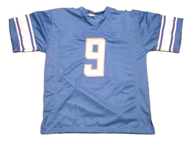 Matthew Stafford CUSTOM STITCHED Unsigned Football Jersey Blue