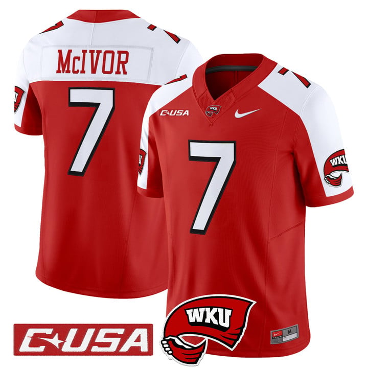 Maverick McIvor Jersey #7 Western Kentucky Hilltoppers 2025 Stitched