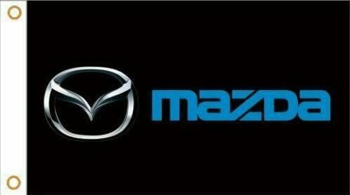 Mazda Flag Black 3X5 Ft Polyester Banner USA 90x150cm