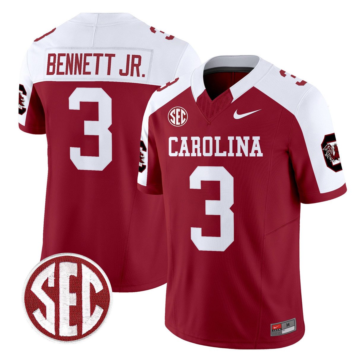 Mazeo Bennett Jr Jersey #3 Carolina 1980 Throwback Rebrand 2026 Garnet Alter