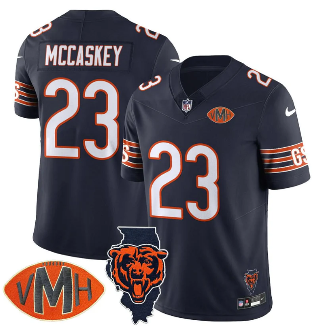 McCaskey Jersey #23 Honor Virginia Halas McCaskey Football All Stitched Navy