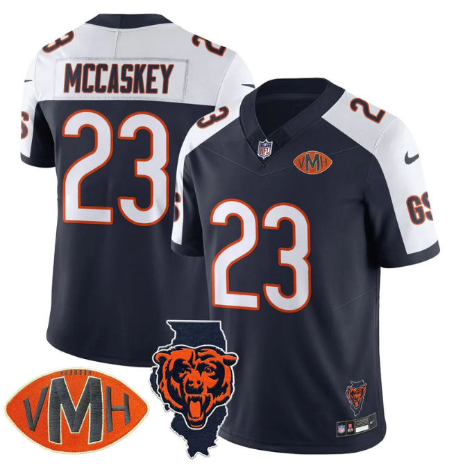 McCaskey Jersey #23 Honor Virginia Halas McCaskey Football All Stitched Navy Alter