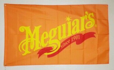 Meguiars Automotive Car Orange Flag 3X5 Ft Polyester Banner USA 90x150cm