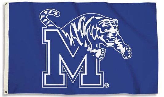 Memphis Tigers House Flag 3X5ft Banner Polyester with 2 Brass Grommets