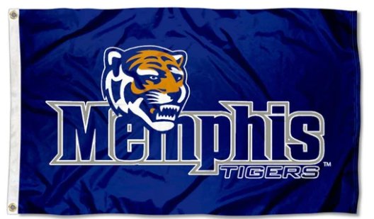 Memphis Tigers Logo Flag 3X5ft Banner Polyester with 2 Brass Grommets
