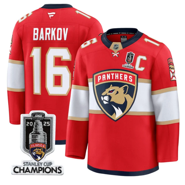 Men Aleksander Barkov Jersey #16 Florida Panthers 2025 Stanley Cup Red