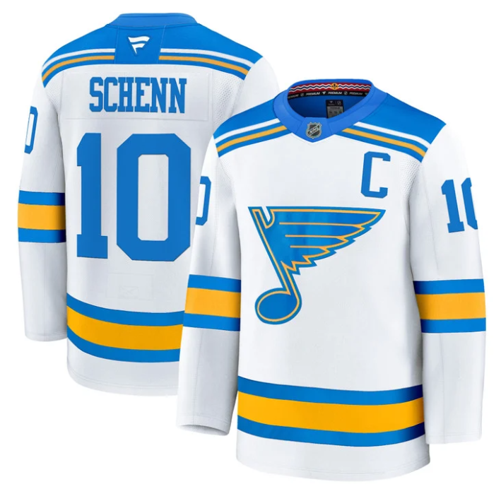 Men Brayden Schenn Jersey #10 St. Louis Blues 2025-26 Premium Stitched White