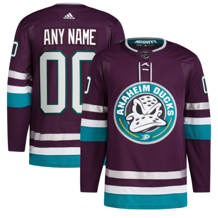 Men Custom Anaheim Ducks Jersey Name Number 30th Anniversary Primegreen Stitched