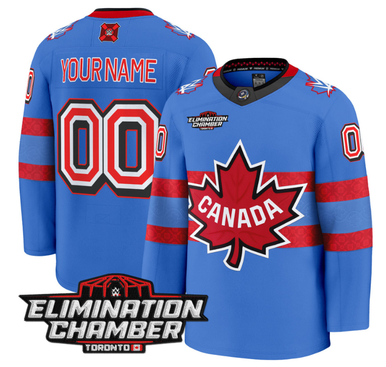 Men Custom Elimination Chamber Toronto Jersey 2025 Premium All Stitched Royal